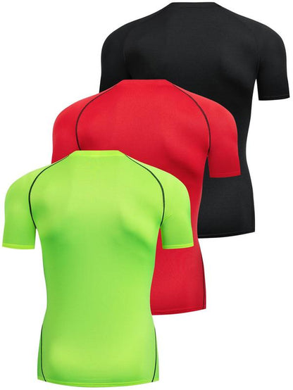 Compression Contrast Binding T-shirt