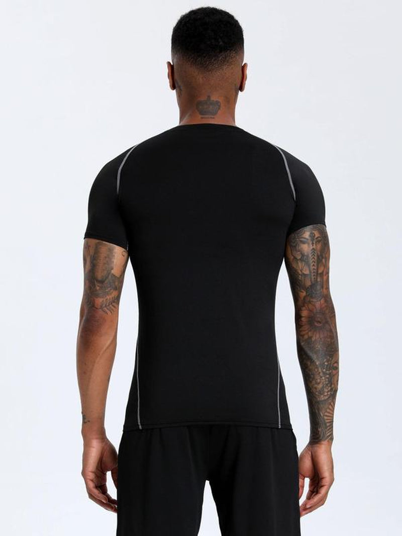 Compression Contrast Binding T-shirt